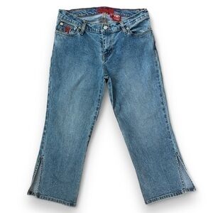 Vintage Bongo Red Label Let Me B. Cropped Jeans With Split Sides On Hem Size 9